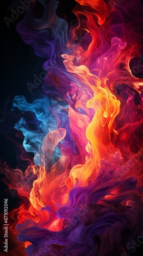 flames of color background