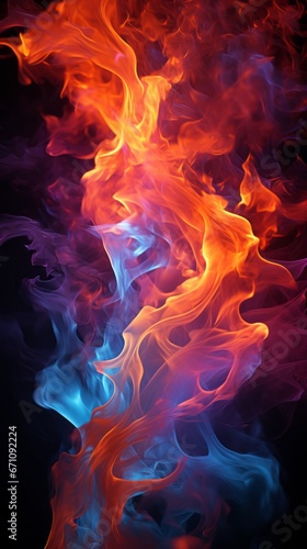 flames of color background