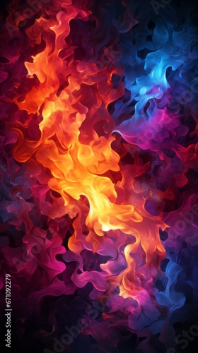 flames of color background