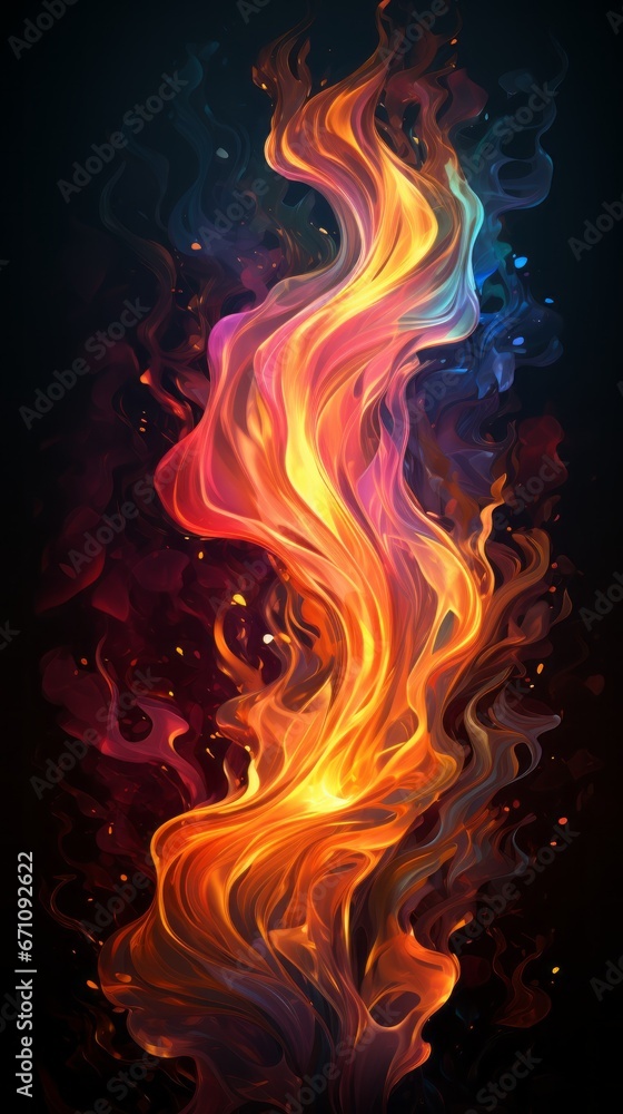 Fototapeta premium tongues of colorful flame