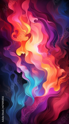 multicolored flames background © stasknop