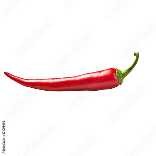 Red hot chili pepper,spicy, isolated on transparent and white background,white backdrop