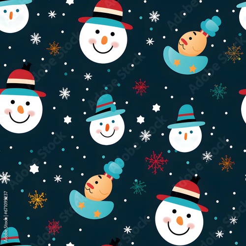 Christmas Seamless tile pattern gift wrap background design