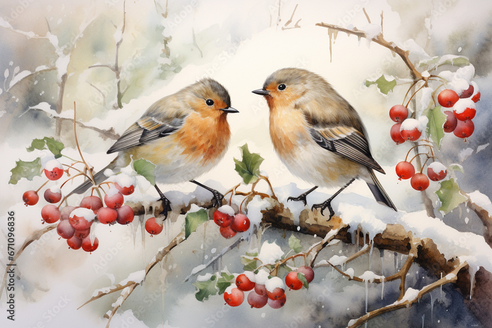 Fototapeta premium Winter Birds