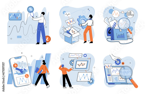 Stock market. Vector illustration. The stock market is key component overall economy, reflecting financial health businesses Finance professionals study stock market trends to develop investment