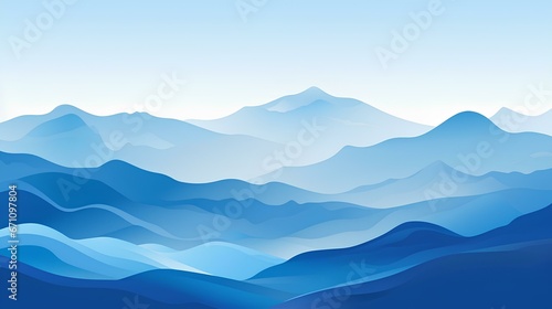 Blue mountain landscape, Abstract nature background, Vector illustration © Ahmad