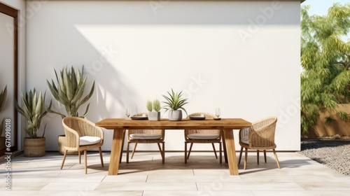 wooden dining furniture country contemporary house beautiful interior design outdoor balcony home design concept photo