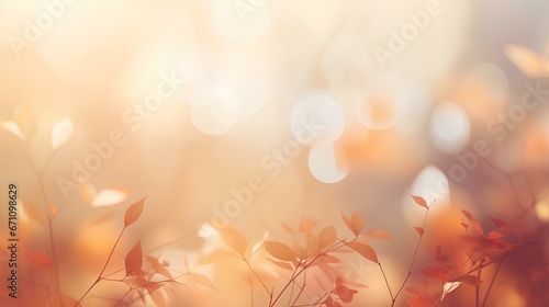 Autumn background with blur effect 