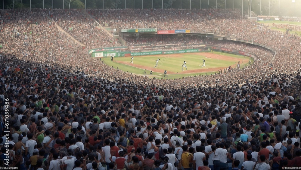 Naklejka premium cricket stadium