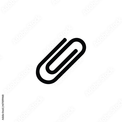 Attachment icon. Simple style file transfer theme poster background symbol. Attachment brand logo design element. Attachment t-shirt printing. Vector for sticker.