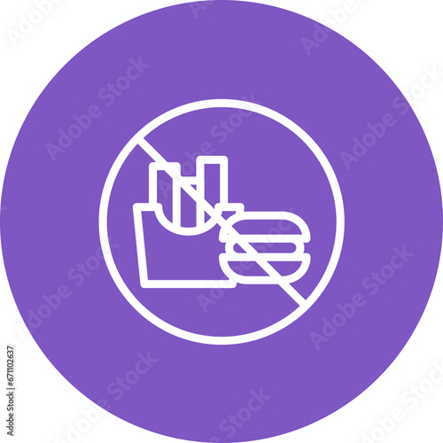 No Fast Food Icon