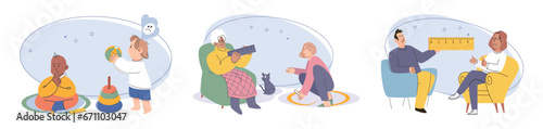 Antisocial vector illustration. Antisocial behavior often stems from deep rooted psychological issues Anxiety can lead to feeling alone and isolated, even in crowded room Crisis situations