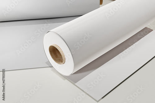 White wrinkled fabric texture. Fabric 3d render mockup.
