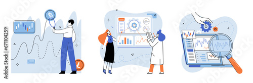Crypto invest. Vector illustration. The rise cryptocurrency has disrupted financial industry and challenged traditional banking practices Investing in cryptocurrency requires understanding underlying
