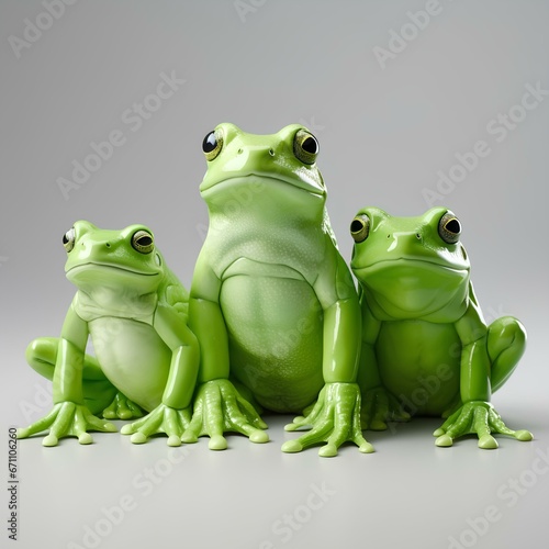 portrait of a frog with an isolated background