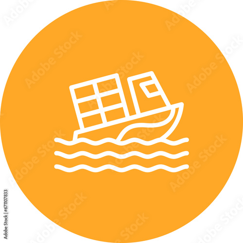 Boat Sink Icon