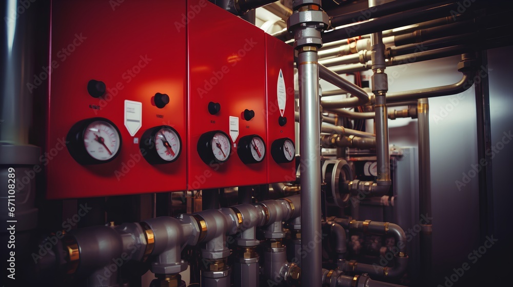 Modern, efficient home heating system for cold seasons. The unit uses