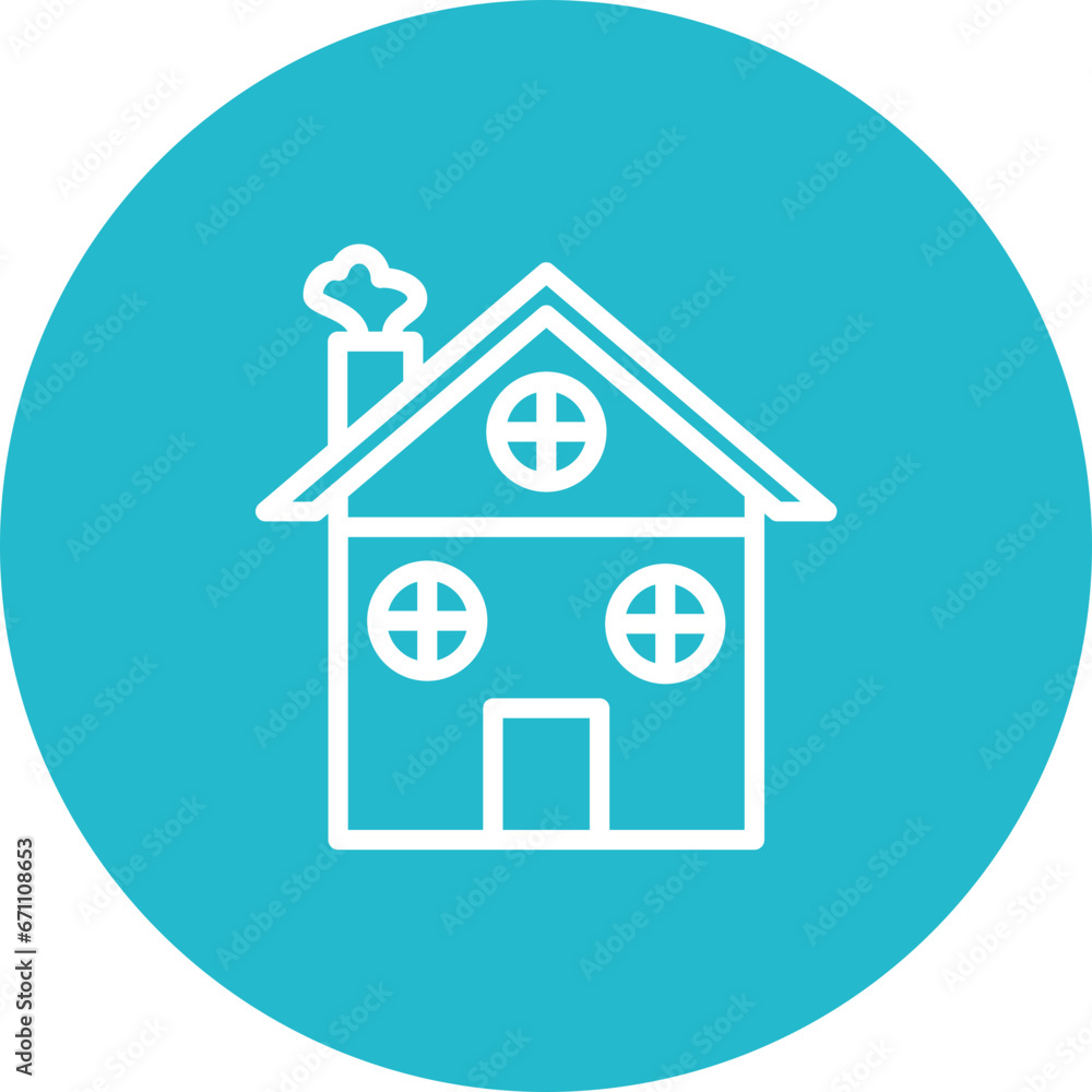 Winter Cabin Icon Winter Cabin Icon