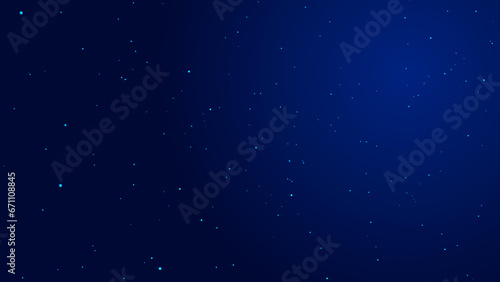 Abstract background of stardust particles.Glare in the sky. 3D.