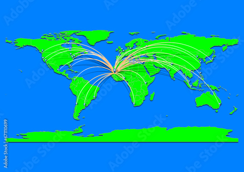 Kiffa, Mauritania map - Concept map for Kiffa, Mauritania on World map. Suitable for export concepts. File is suitable for digital editing and prints of all sizes. photo