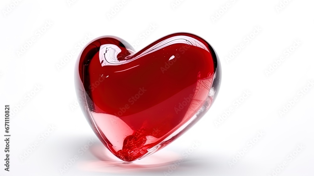 Symbol of Love and Valentine's Red heart shape isolated on white background. Symbol of Love and Valentine's Red heart shape isolated on white background.