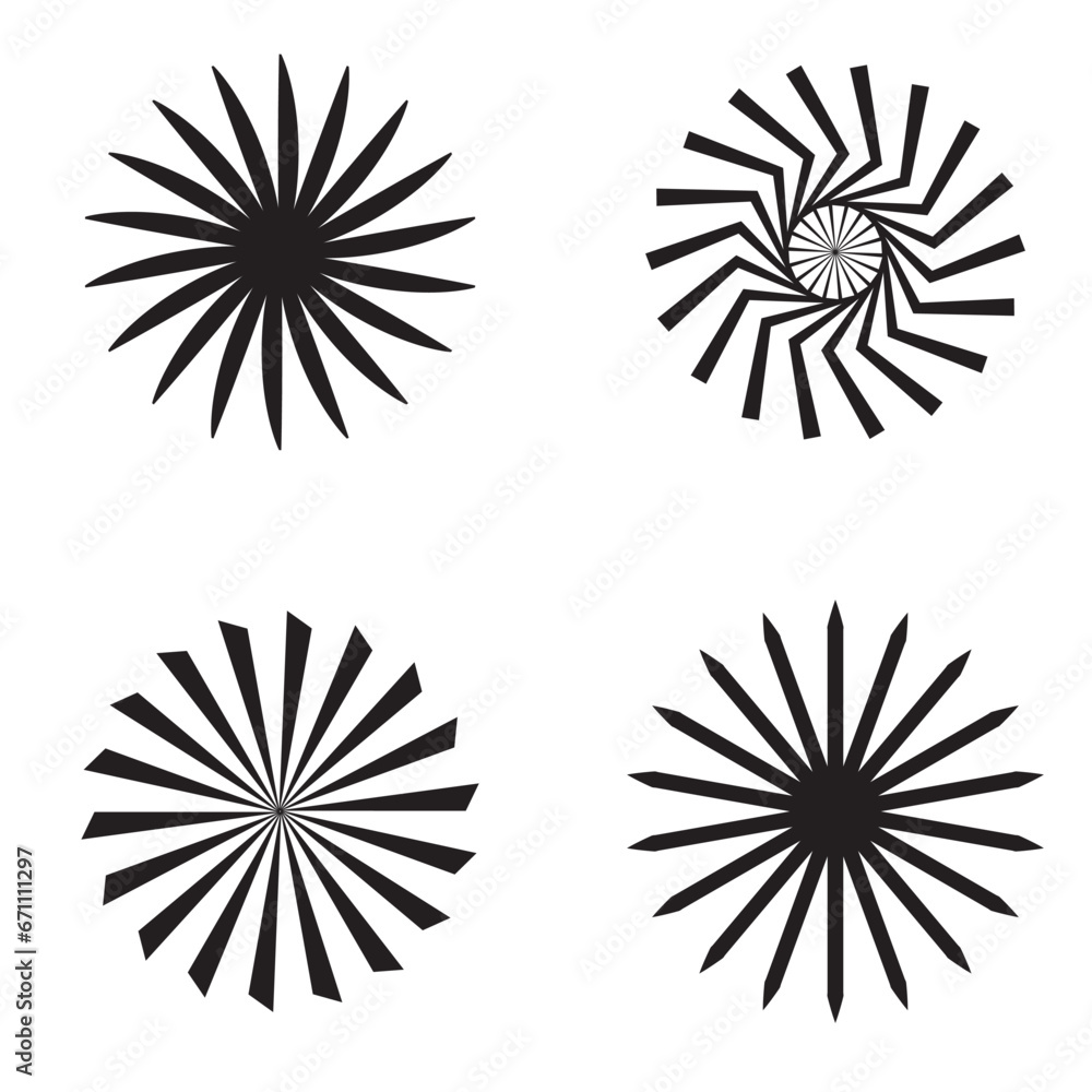 Fototapeta premium Black and white abstract Background with Sunlight. Vector Illustration.