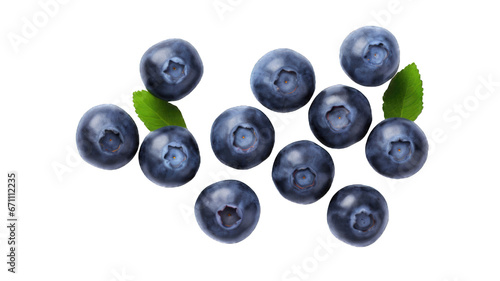 Fresh blueberry isolated on white background.