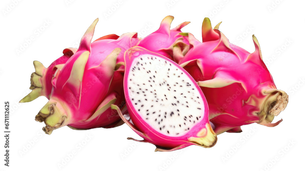 Fresh dragonfruit isolated on white background. Fresh dragonfruit isolated on white background.