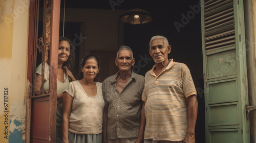 Fictitious elderly Dominican relatives AI generative