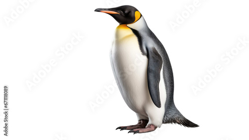 The penguin isolated on transparent background