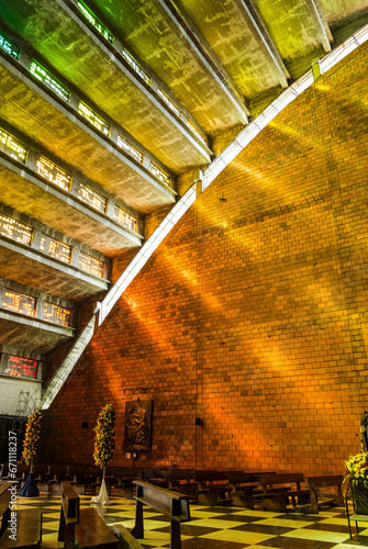 Wall illuminated by sun rays