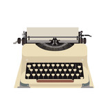 Vintage typewriter with paper