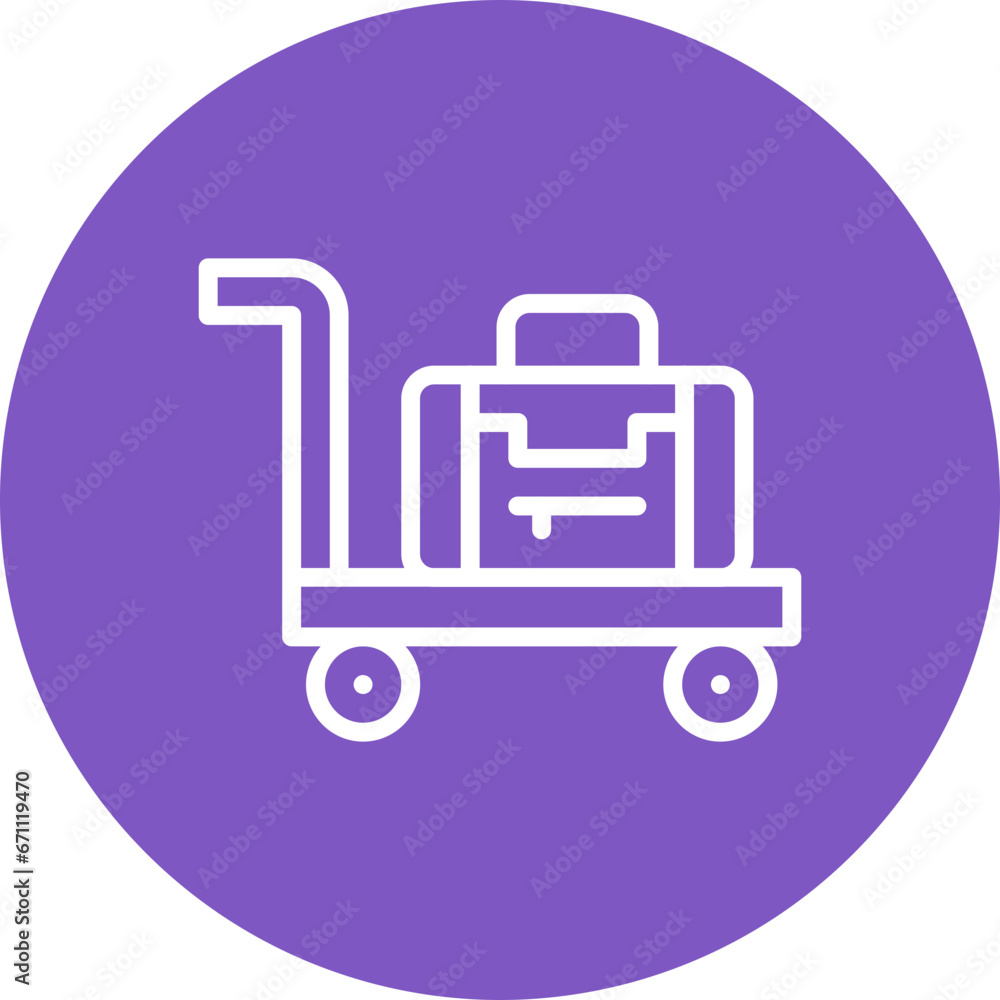 Luggage Cart Icon Luggage Cart Icon