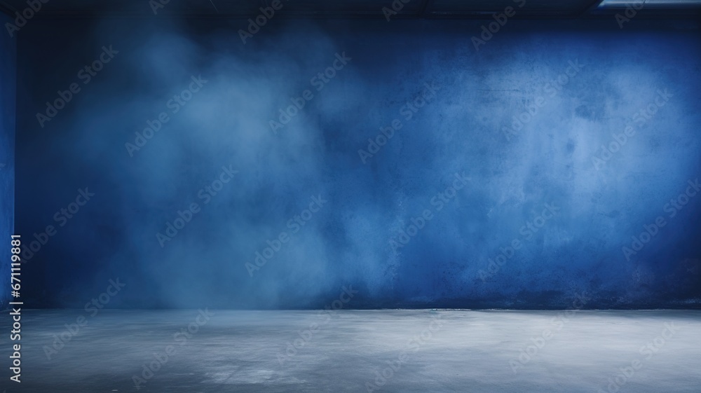 Empty Dark Blue Abstract Cement Wall And Studio Room Empty Dark Blue Abstract Cement Wall And Studio Room
