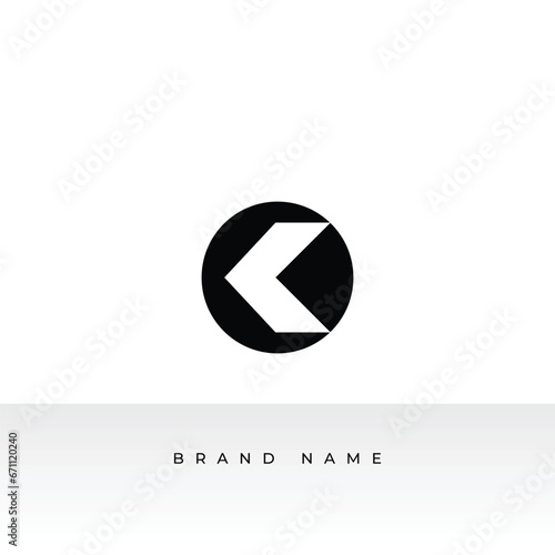 Creative initial letter K logo icon design template elements.