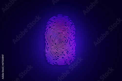 Identity thumbprint security safety identification technology print biometric crime icon fingerprint symbol finger