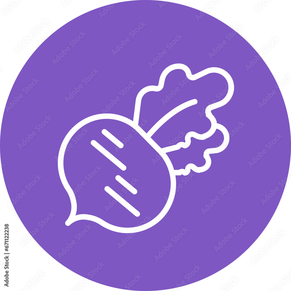 Obraz premium Radish Icon