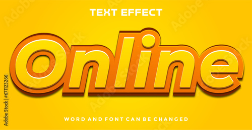 Online editable text effect