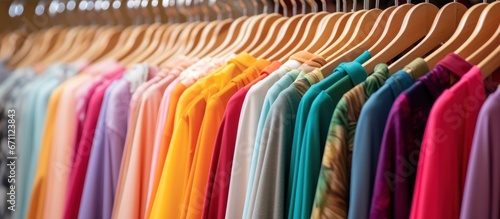 Wallpaper Mural Fashion and shopping concept demonstrated by colorful women's dresses hanging in a retail store. Torontodigital.ca