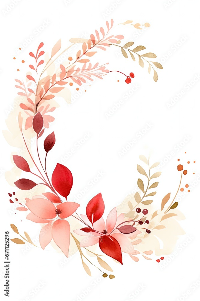 Vibrant Watercolor Floral Wreath