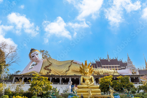 Wat Phra That Suthon Mongkhon Khiri Samakkhi Tham, Phrae, Thailand, sleeping buddha photo
