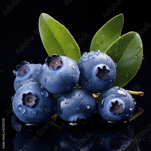 tasty dark blue blueberries isolated