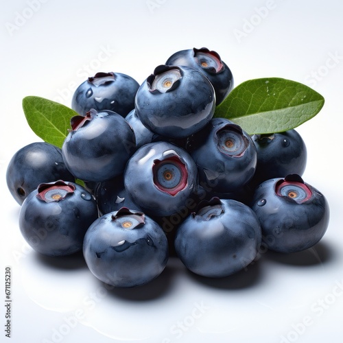 tasty dark blue blueberries isolated