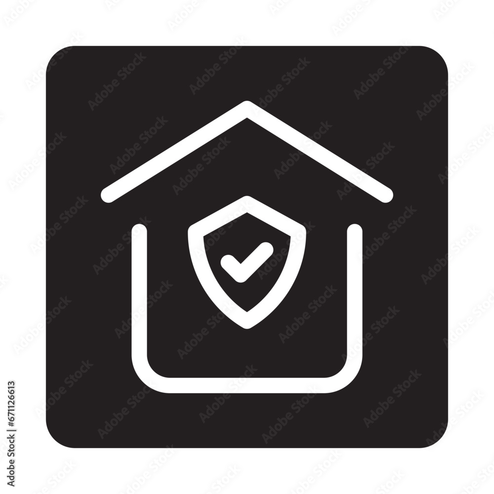 Home Security icon with button line style, perfect for web and presentation etc. Home Security icon with button line style, perfect for web and presentation etc.