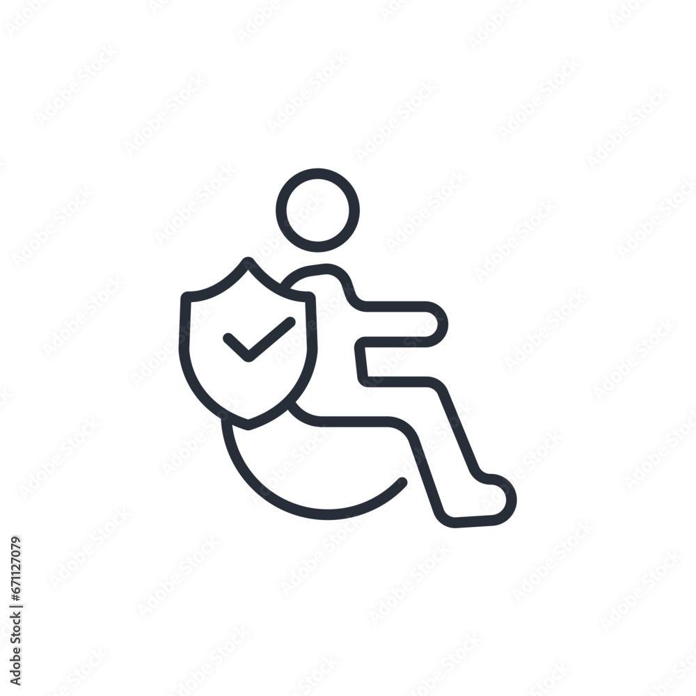 disability icon. vector.Editable stroke.linear style sign for use web design,logo.Symbol illustration. disability icon. vector.Editable stroke.linear style sign for use web design,logo.Symbol illustration.
