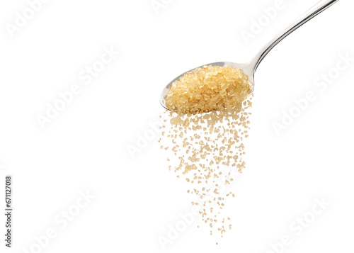 Spoon scoop of granulated sugar PNG transparent