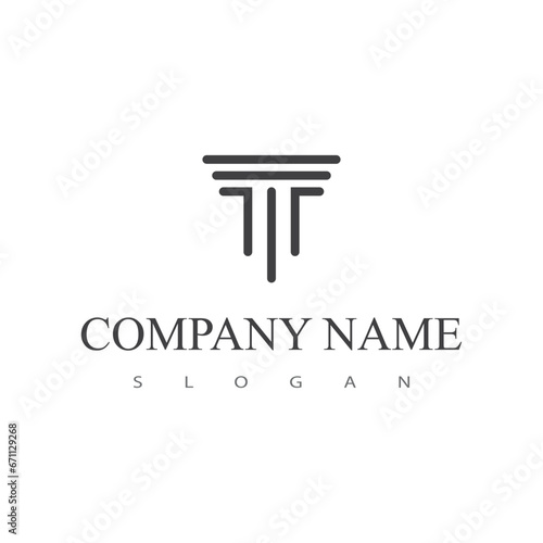 Column logo vector template element symbol design