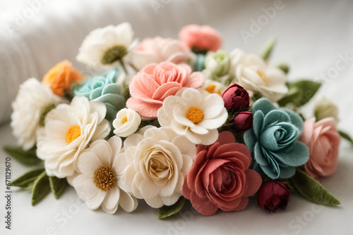 Beautiful Felt Flowers Bouquet