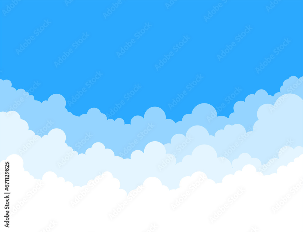 Abstract white cloud on blue sky. Border of clouds. Vector stock illustration Abstract white cloud on blue sky. Border of clouds. Vector stock illustration