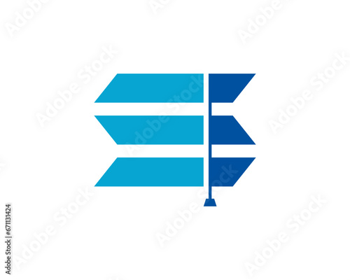 Blinds forming S Letter logo